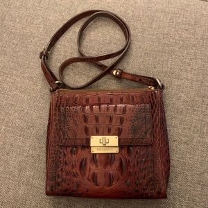 Brahmin Pennfield Pecan Leather Crossbody
